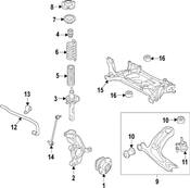 Audi VW Suspension Stabilizer Bar - Genuine VW Audi 3Q0411303S
