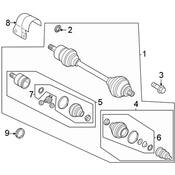 Volkswagen CV Joint - Genuine VW 1KM498103E