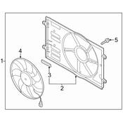 Audi VW Radiator Shutter Assembly - Genuine Audi VW 7E0121223