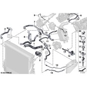 BMW Engine Coolant Vent Line - Genuine BMW 17128658521
