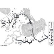BMW Battery Coolant Hose Bracket - Genuine BMW 17129845648