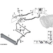 BMW Automatic Transmission Oil Cooler Hose - Genuine BMW 17228854980
