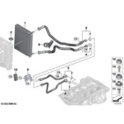BMW Engine Oil Cooler Line - Genuine BMW 17228854985