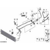 BMW Automatic Transmission Oil Cooler Thermostat Bracket - Genuine BMW 17229426446