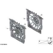 BMW Engine Cooling Fan Shroud - Genuine BMW 17427953224