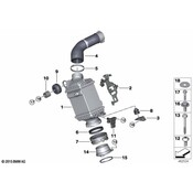 BMW Intercooler Bracket - Genuine BMW 17518632131