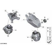 BMW Engine Mount Support Bracket Insulator - Genuine BMW 22119452148
