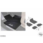 BMW All Weather Floor Mat Set - Rear - Genuine BMW 51475A50926