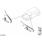 MINI Windshield Wiper Arm - Genuine MINI 61619449970
