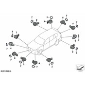 BMW Parking Aid Sensor - Genuine BMW 66209472119