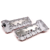 BMW Aluminum Valve Cover Set (Smooth Red) - NRW Design S65VCSRD
