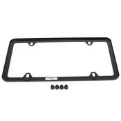 Volvo License Plate Frame (Black with Silver Logo) - Genuine Volvo 8640263