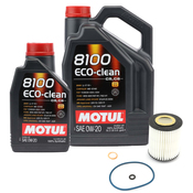 Mercedes M139 Oil Change Kit - Motul 0W20 Eco Clean 229.71