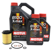 Mercedes Oil Change Kit 0W-40 - Motul X-max 2701800109.7L
