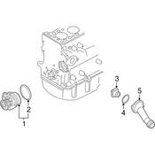 Audi Engine Coolant Thermostat - Genuine Audi 050121113B