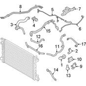 Audi Radiator Coolant Hose Adapter - Genuine Audi 06M121137AE