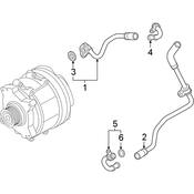 Audi Engine Coolant Pipe - Genuine Audi 06M121486F