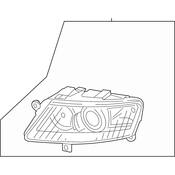 Audi Headlight - Genuine Audi 4F0941029EK