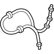 Audi Brake Hydraulic Hose - Genuine Audi 4G0611707H