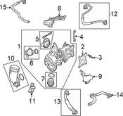 Audi Turbocharger - Genuine Audi 06N145722A