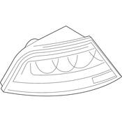 Audi Tail Light Assembly - Genuine Audi 4G8945095F