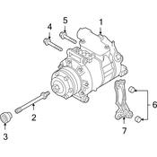 Audi A/C Compressor Shaft - Genuine Audi 07L260095C