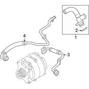 Audi Engine Coolant Pipe - Genuine Audi 0P2121661