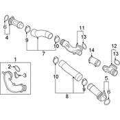 Audi Turbocharger Intercooler Pipe - Genuine Audi 0P2145681J
