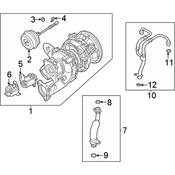 Audi Turbocharger Oil Line - Genuine Audi 0P2145772A