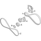 Audi Accessory Drive Belt - Genuine Audi 0P2260849B