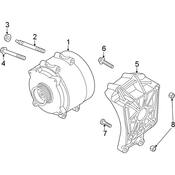 Audi Alternator Bracket - Genuine Audi 0P2903143A