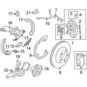 Audi Porsche Parking Brake Spring - Genuine Audi 298609717