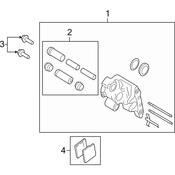 Audi Parking Brake Pad Set - Genuine Audi 420698451D