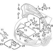 Audi Deck Lid Release Cable - Genuine Audi 420823543A