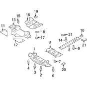 Audi Radiator Support Splash Shield - Genuine Audi 420825101A