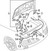 Audi Hood Release Cable - Genuine Audi 427827531E