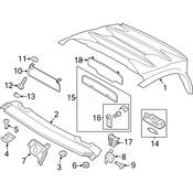 Audi Roof Opening Trim Clip - Genuine Audi 427853150B