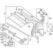 Audi Convertible Top Hinge - Genuine Audi 427871991C