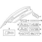 Audi Hatch Emblem - Genuine Audi 4B0853737D2ZZ