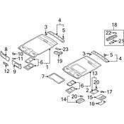 Audi Sun Visor Bracket - Genuine Audi 4B08575621RS