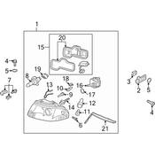 Audi Headlight Molding - Genuine Audi 4B0941191A