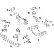Audi Automatic Transmission Mount - Genuine Audi 4E0399151AP