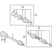 Audi CV Joint Boot - Genuine Audi 4E0598203