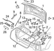 Audi Trunk Lid Pull Down Motor - Genuine Audi 4E0827852H