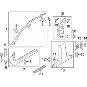 Audi Liftgate Trim Scuff Plate Clip - Genuine Audi 4E0867276