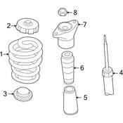 Audi Coil Spring Rear (A6 Quattro A6 S6) - Genuine Audi 4F0511115CA