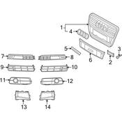 Audi Air Guide Grille Left (A6Q) - Genuine Audi 4F0807681Q01C