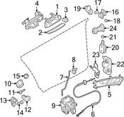 Audi Door Latch Cable - Genuine Audi 4F0839085B