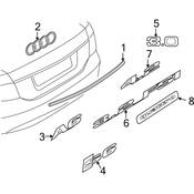Audi Hatch Emblem - Genuine Audi 4F0853743P2ZZ