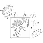 Audi Door Mirror Trim Ring - Genuine Audi 4F0858524A01C